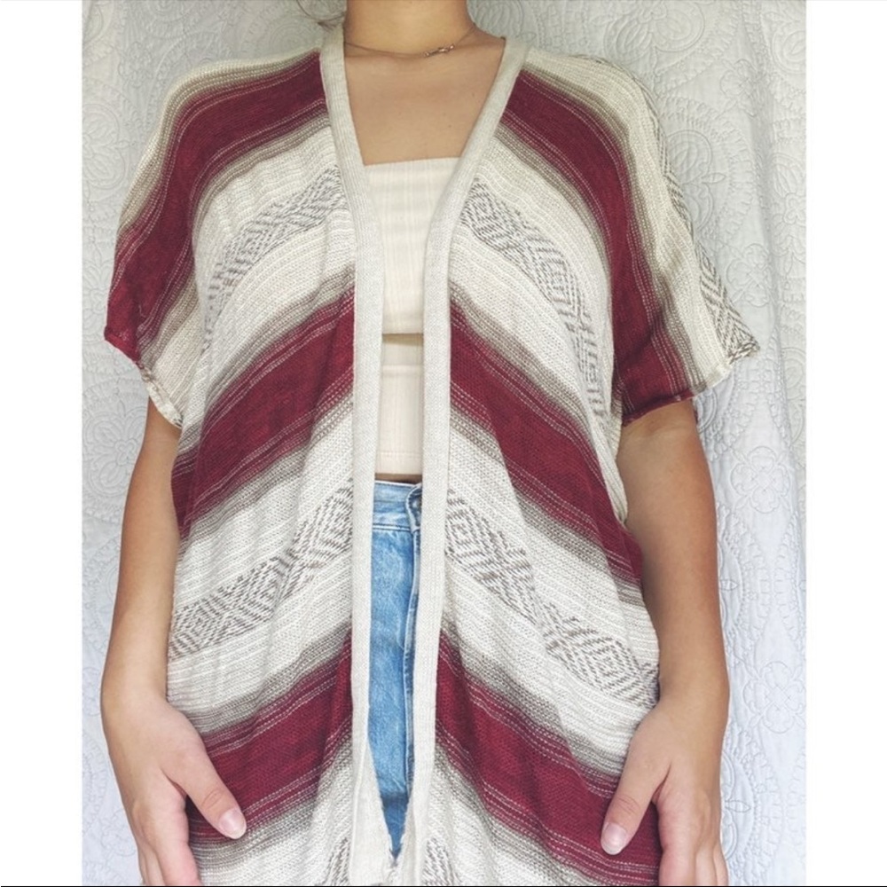 boho short sleeve sweater cardigan